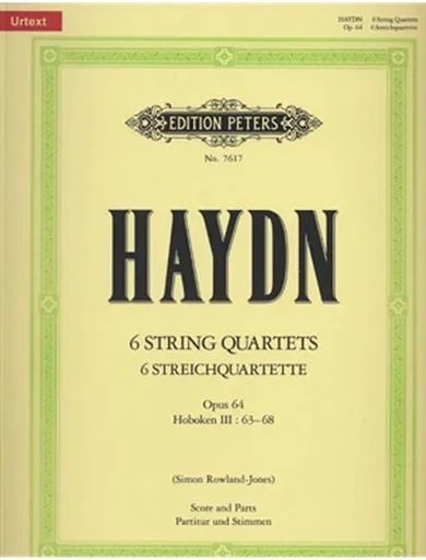 Haydn, F.J.: 6 String Quartets Op.64, Hoboken III 63 and 68 (score and parts)