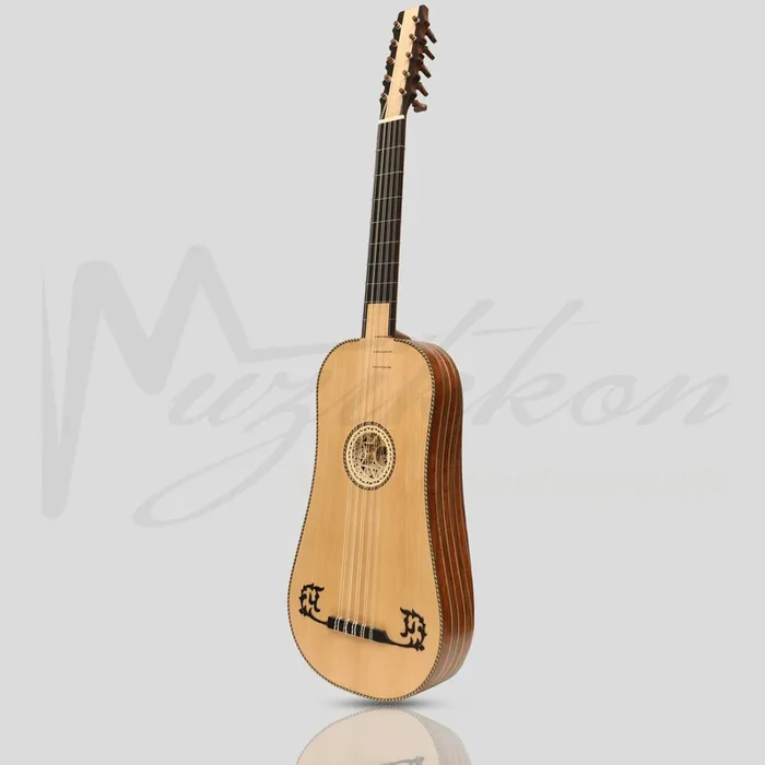Heartland Sellas Baroque Guitar, 5 Course Variegated Walnut Rosewood