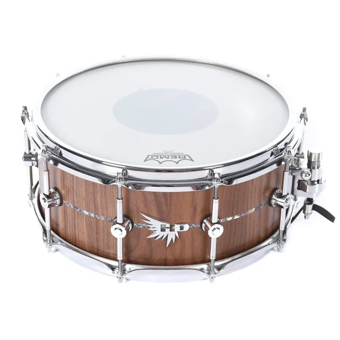 Hendrix 6×14 Satin Walnut Snare Drum w/Abalone Inlay