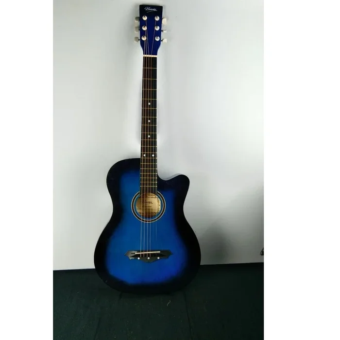 Henrix 38C 38 inch Cutaway Acoustic Guitar with Dual Action Truss Rod, Gigbag, Picks, String Set, Strap, Cloth & Ebook – Open Box B Stock