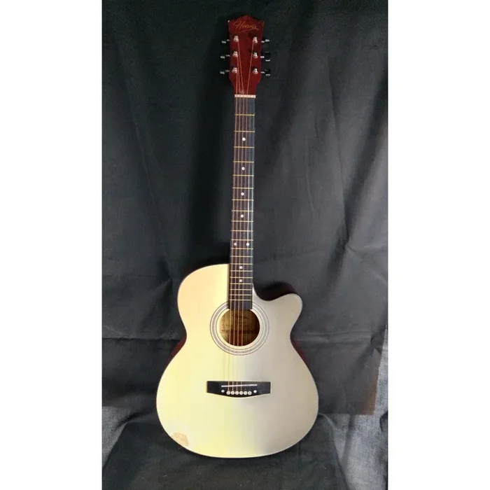 Henrix 40C 40-Inch Cutaway Acoustic Guitar with Dual Action Truss Rod, Gigbag, Picks, String Set, Strap, Cloth & Ebook – Open Box B Stock