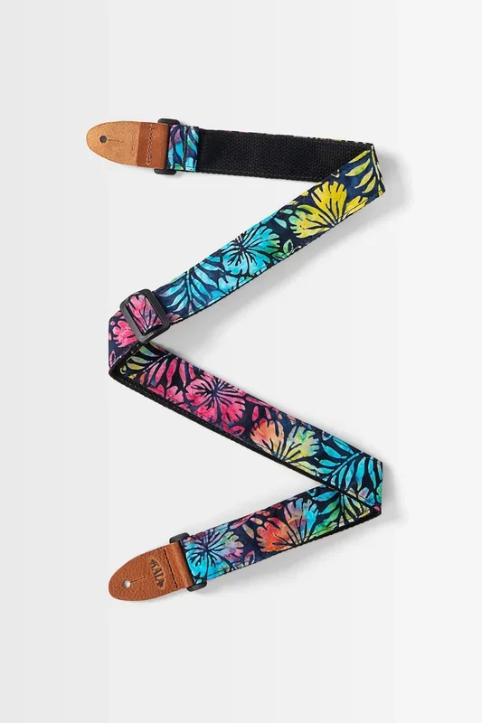 Hibiscus Rainbow USA Made Ukulele Strap