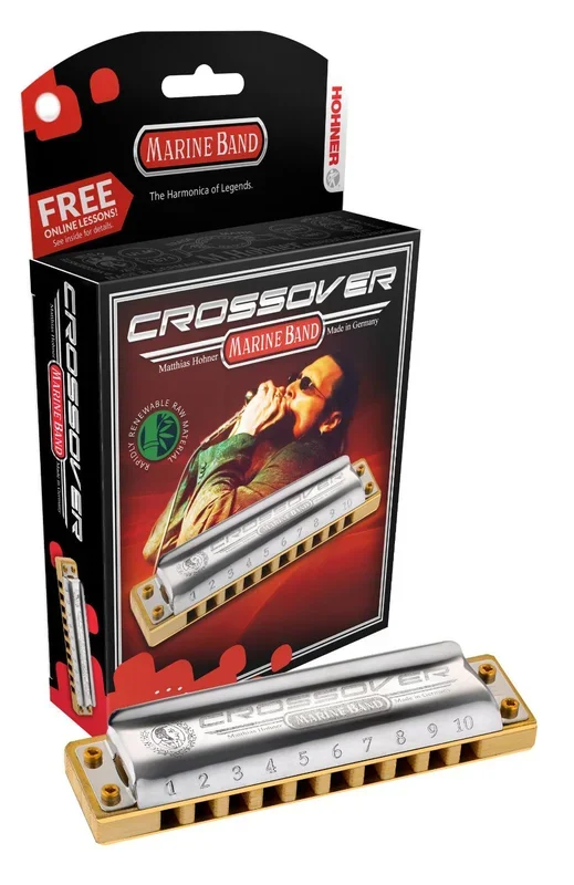 Hohner 2009BX-F MARINE BAND CROSSOVER HARMONICA- KEY OF F