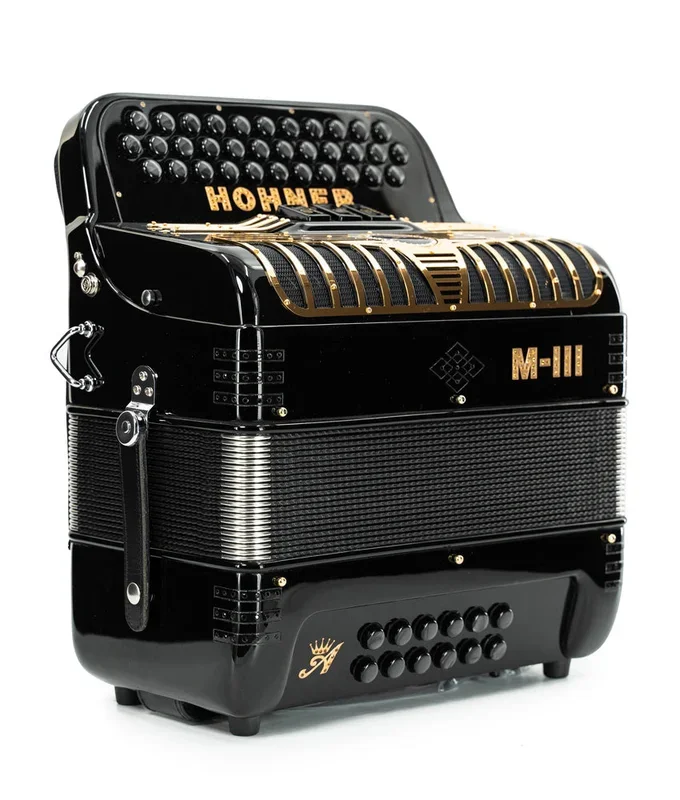 Hohner Anacleto MARK III 3 Switch F Key Compact Accordion – Black | Used