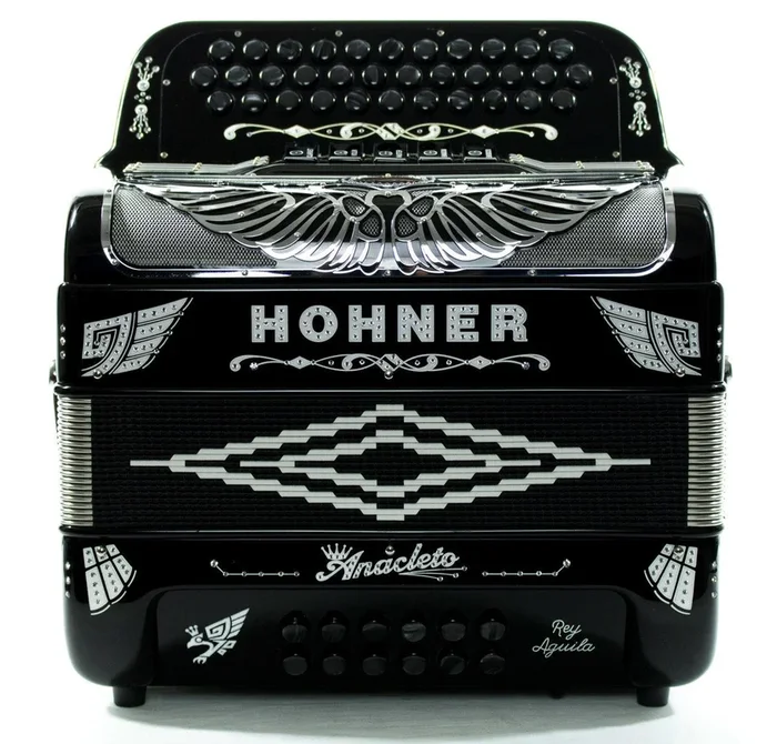Hohner Anacleto Rey Aguila III GCF Compact Accordion Black