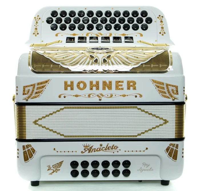 Hohner Anacleto Rey Aguila TT FBbEb/EAD Accordion White
