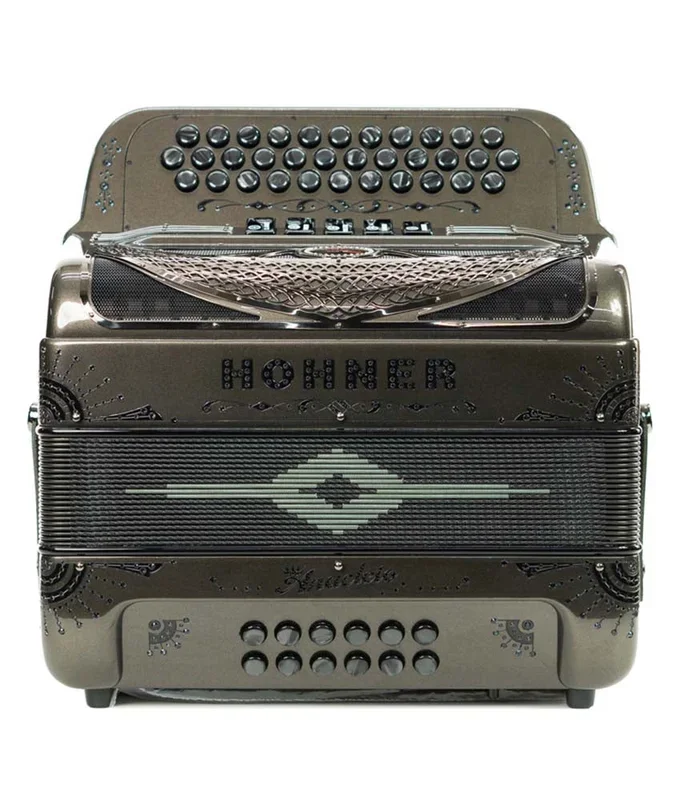 Hohner Anacleto Rey Del Norte III Compact FBE Accordion – Gun Metal Gray Metallic