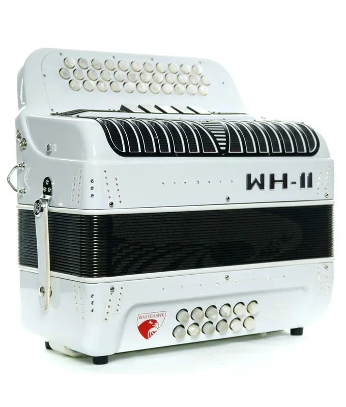 Hohner Anacleto WH-II White Hawk II 5-Switch EAD Accordion – Matte White