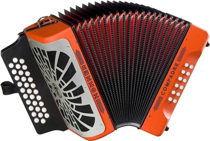 Hohner Button Accordion Compadre FBE Orange
