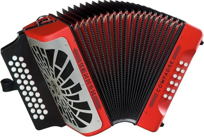 Hohner Compadre Button Accordion FBE – Red