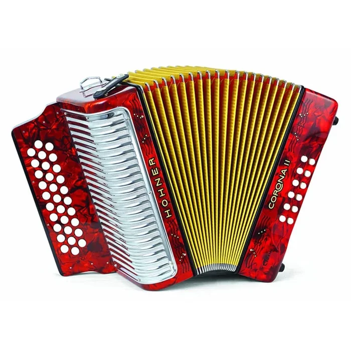 Hohner Corona II Classic FBbEb Accordion – Red