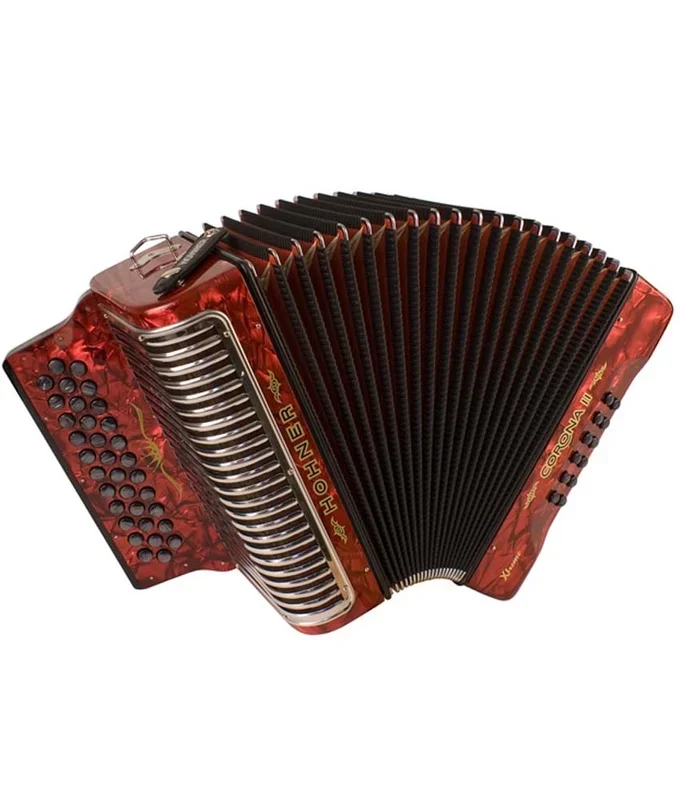 Hohner CXFR Corona II Xtreme FBbEb Button Accordion – Red