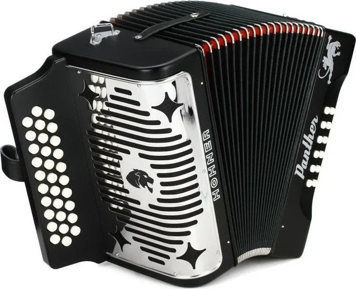 Hohner Panther Diatonic Accordion – Keys of G/C/F (SOL) – Black