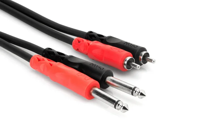 Hosa 2m Stereo Interconnect Cable Dual 1/4″ TS to Dual RCA CPR-202