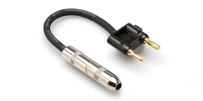 Hosa BNP-116BK Speaker Adaptor 1/4″” TS – Banana Bk 6in