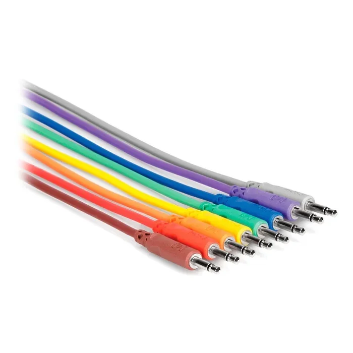 Hosa CMM-815 3.5mm TS to 3.5mm TS Unbalanced Patch Cables, 6″
