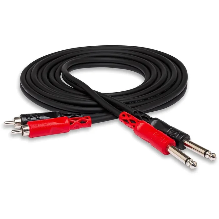 Hosa CPR-204 Dual 1/4″” TS to Dual RCA Stereo Interconnect Cable, 13.1 Feet