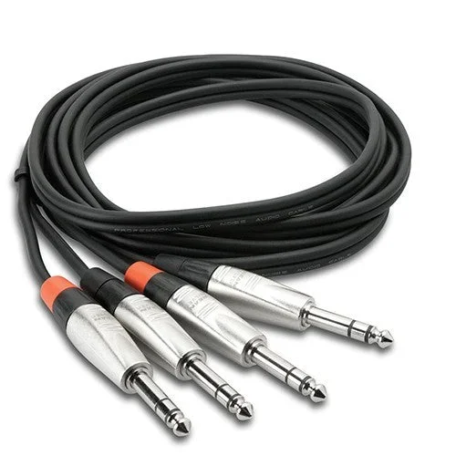 Hosa HSS-010X2 Dual REAN 1/4″ TRS Cable – 10′