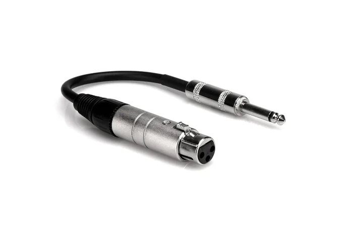 Hosa MIT-176 6″ Impedance Transformer XLR3F to 1/4 TS