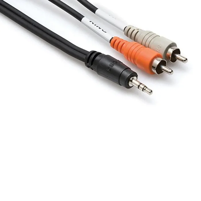 Hosa Stereo Breakout Cable CMR-215 3.5mm TRS-M to Dual RCA-M 15′