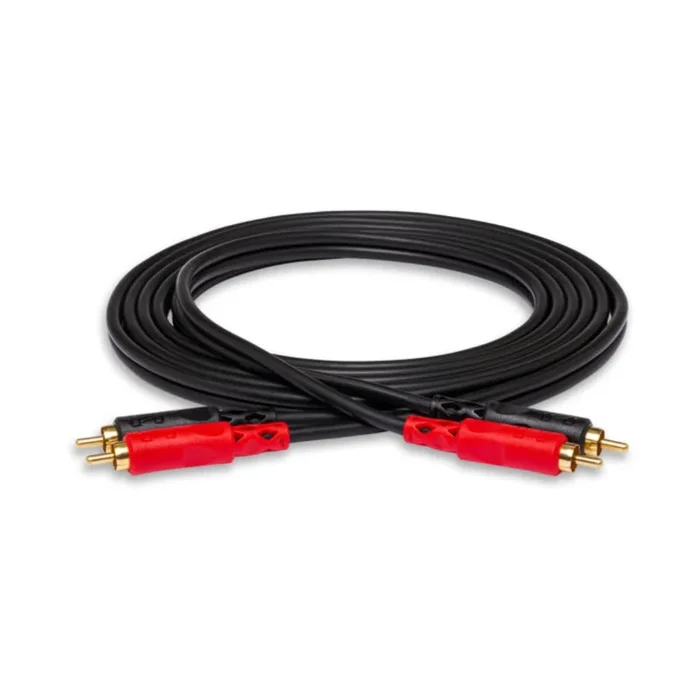Hosa Technology Dual Right-Angle RCA to Same Stereo Interconnect Cable 2m Gold