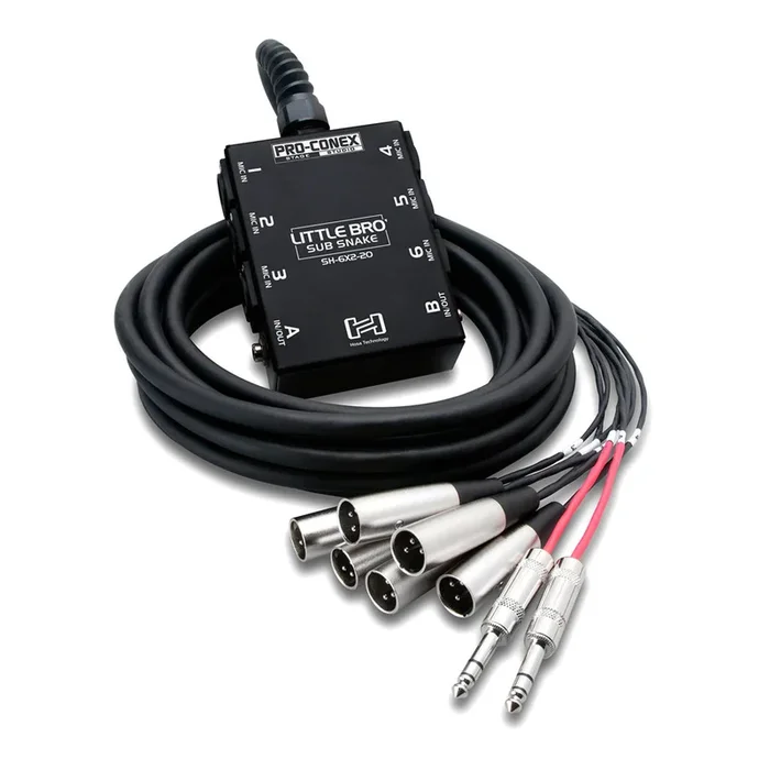 Hosa Technology Little Bro’ 6X2 Sub Snake 30Ft
