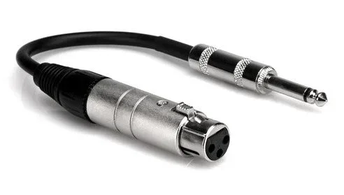 Hosa Technology Mic XLR Female Low-Z to 1/4″ TS Male Hi-Z Impedance Transformer – MIT-176 (FREE SHIPPING)