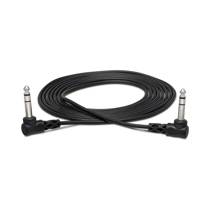 Hosa Technology Right Angle 1/4 In TRS to Same Balanced Interconnect Cable 3ft