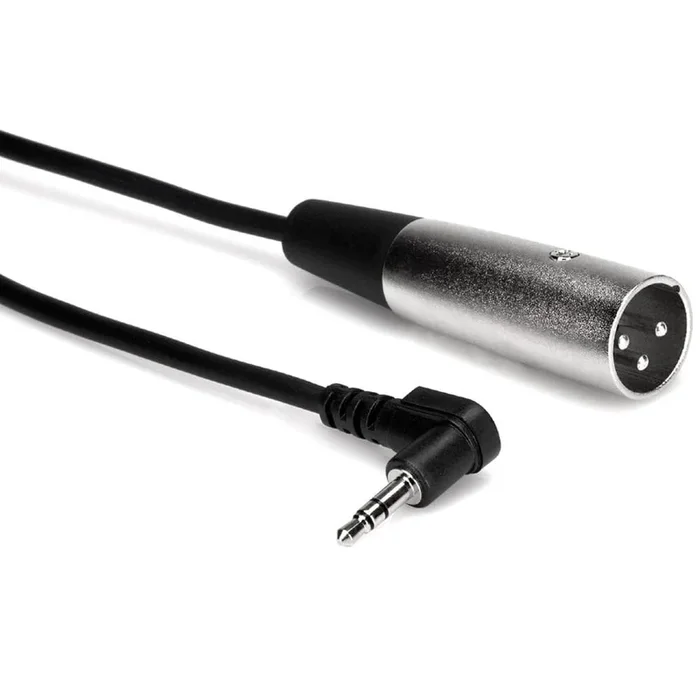 Hosa XVM105M Right Angle 3.5 mm TRS to XLR3M Microphone Cable- 5 Ft