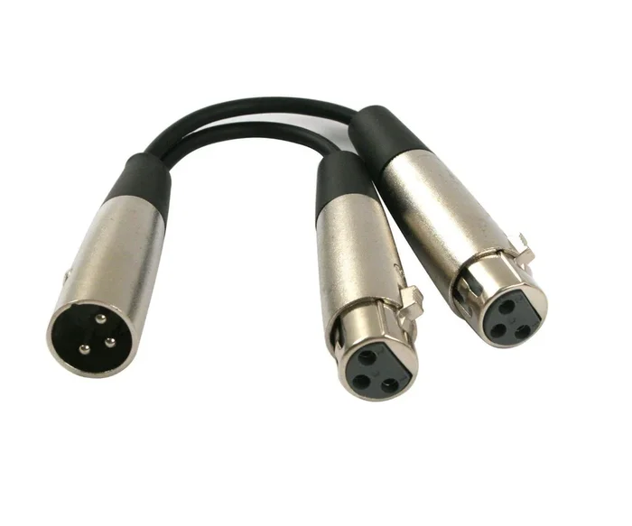 HOSA YXF-119 Y Cable, Dual XLR3F to XLR3M, 6 inch