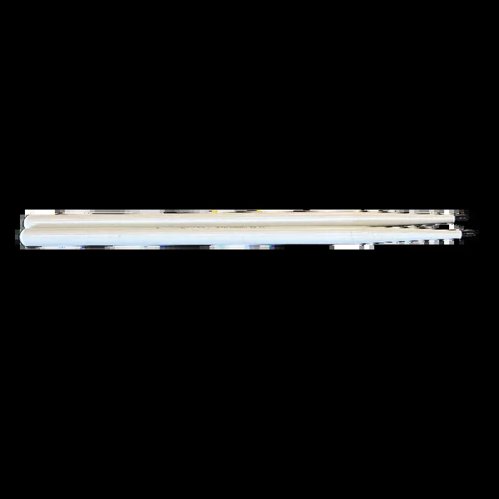 Hot Sticks – White Finish – Solid Hickory USA (2B) w/Nylon Tip (1 Pair)