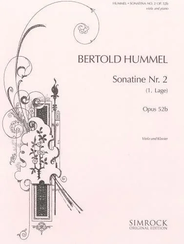 Hummel, Sonatina No. 2 for Viola and Piano (Simrock)
