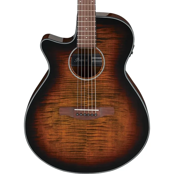 Ibanez AEG70LTIH AEG Left Handed Acoustic Electric Guitar – Tiger Burst High Gloss