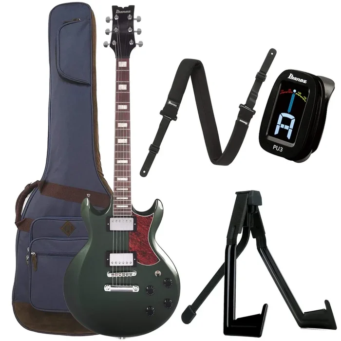 Ibanez AX120 AX Standard Metallic Forest Bundle w/ Ibanez Gig Bag, Stand, Tuner and Strap