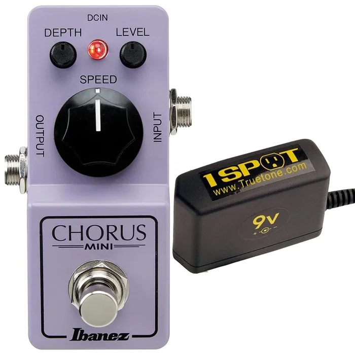 Ibanez Chorus Mini Bundle w/ Truetone 1 Spot Space Saving 9v Adapter