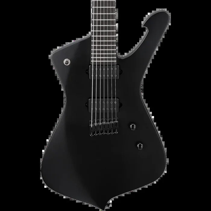 Ibanez ICTB721BFK Iceman Iron Label 7 String Electric Guitar, Black Flat