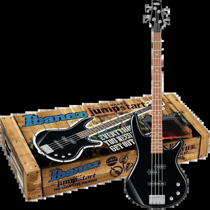Ibanez IJSR190NBKN SR 4-String Bass Package, Black Night