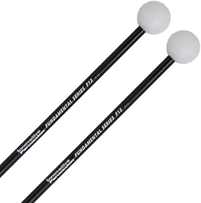 Innovative Percussion Fundamental Series F12 Xylophone & Bell Mallets – Medium Hard Plastic, Birch