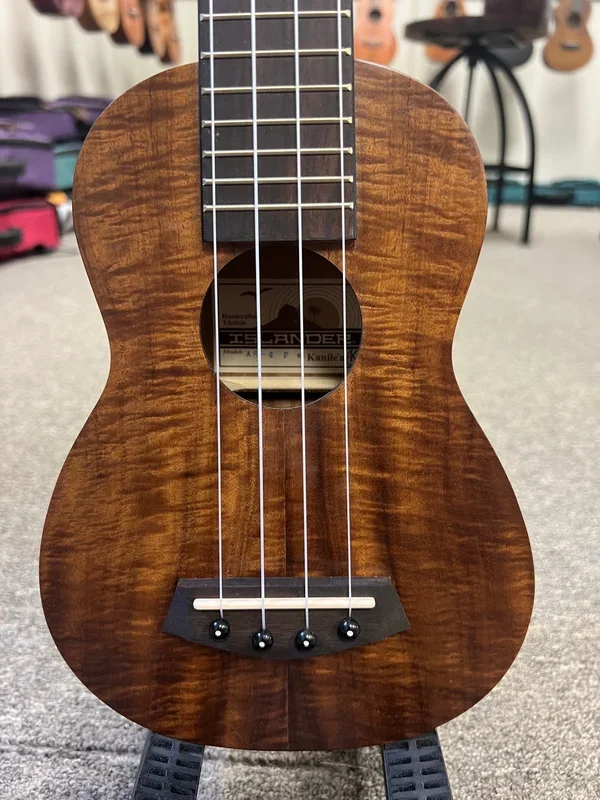 Islander by Kanile’a AS-4 Flamed Acacia Soprano Ukulele
