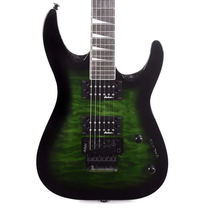Jackson JS Series Dinky Arch Top JS32Q DKA Transparent Green Burst