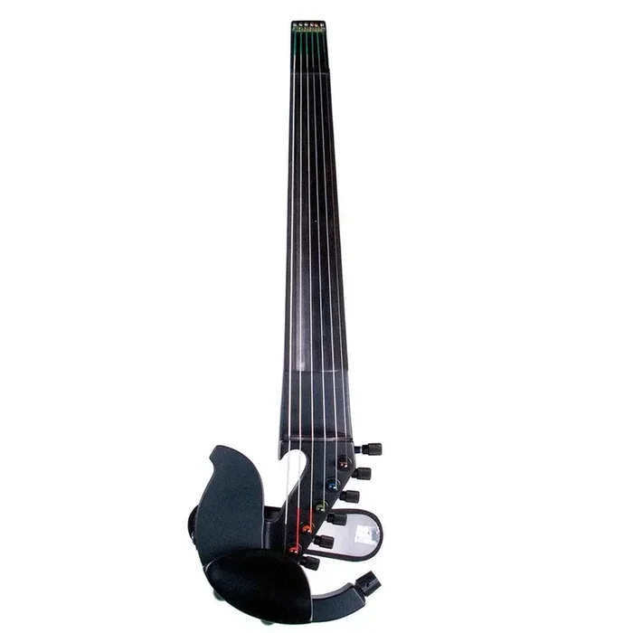 Jordan 6-string electric violin, Satin Black with Starfish Designs pickup
