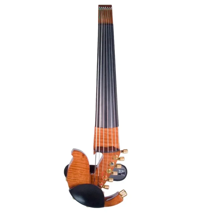 Jordan 7-String Electric Violin, Flamed Aniegre with Starfish Designs bridge