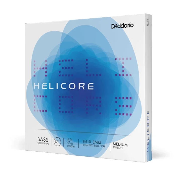 Juego de cuerdas de contrabajo orquestal D’addario H610 3/4M Helicore