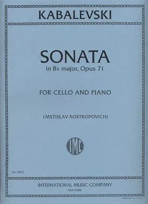 Kabalevsky, Dmitri (Rostropovich): Sonata Op.71 (cello & piano)