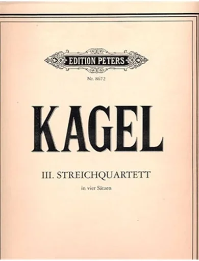 Kagel, Mauricio: String Quartet No. 3 (parts)