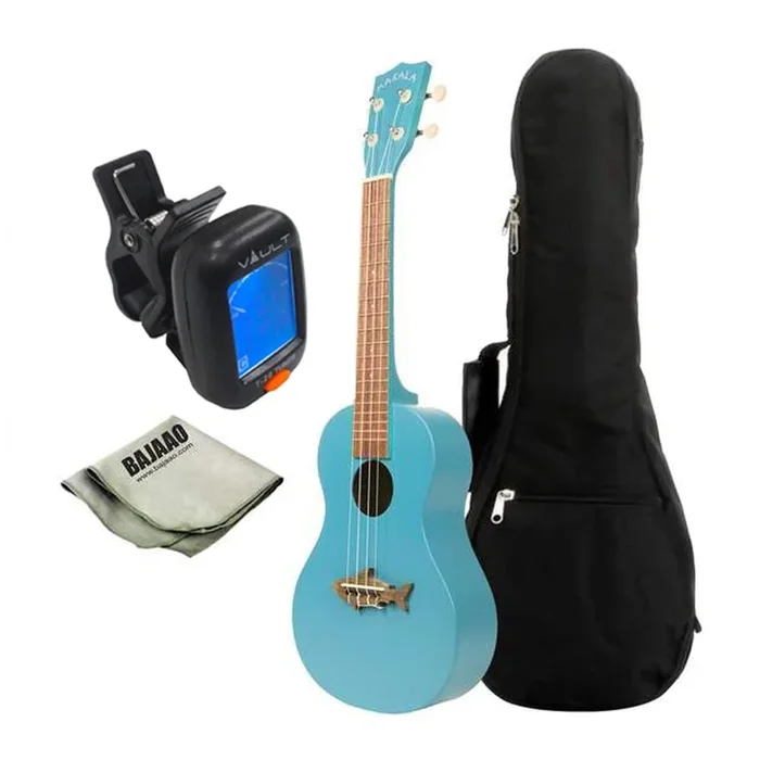 Kala MK-SS Makala Soprano Ukulele with Vintage Satin Finish Standard Ukulele Bundle