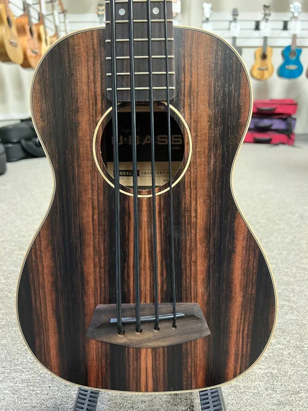 KALA Striped Ebony Acoustic-Electric U-Bass w/Case – UBASS