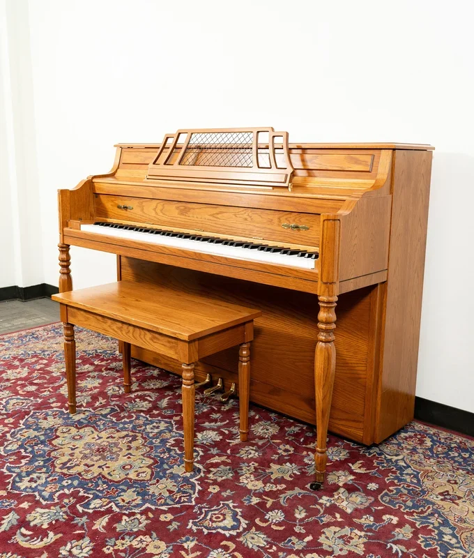 Kawai 43″ 602-M Upright Piano | Satin Oak | SN: A47722 | Used