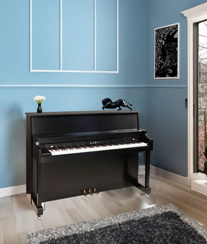 Kawai 44.5″ 506N Institutional Upright Piano | Satin Ebony