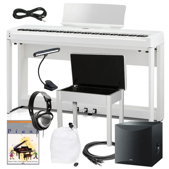 Kawai ES920 Portable Digital Piano – White COMPLETE HOME BUNDLE PLUS